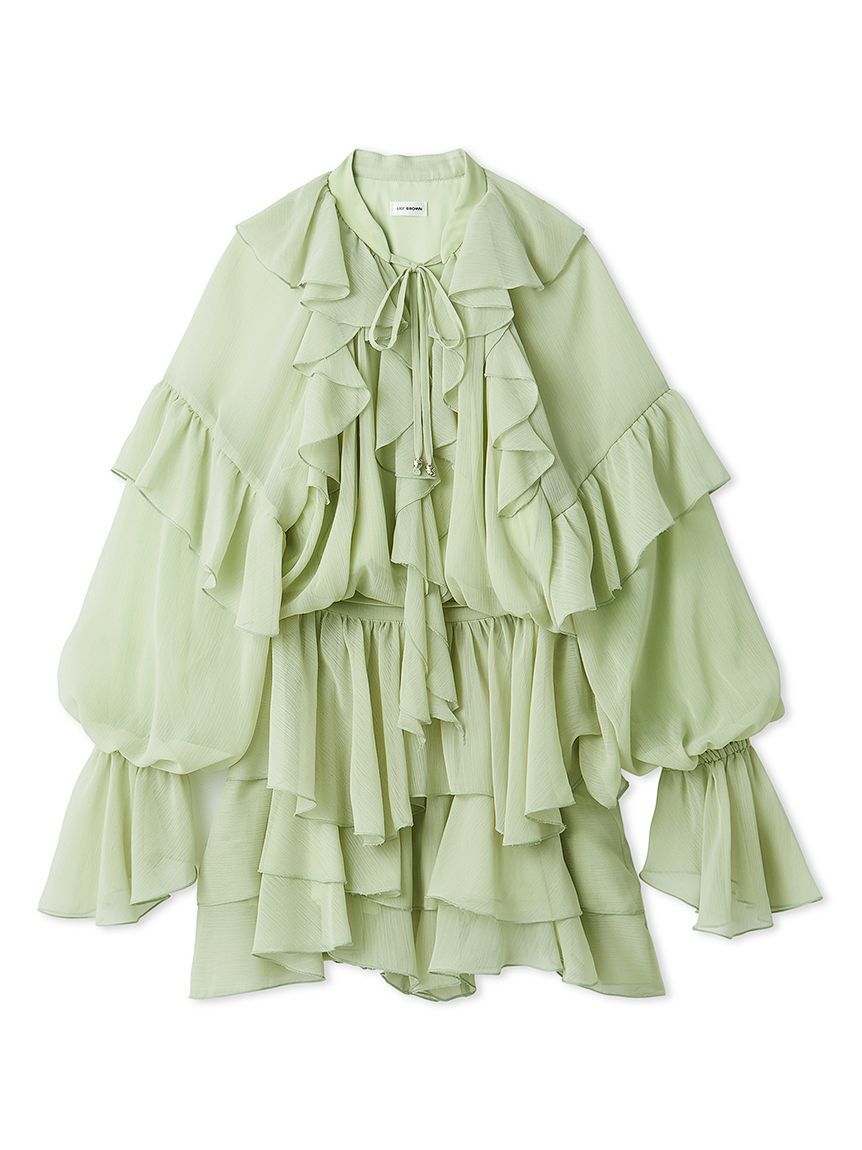 LILY BROWN「ドレープフリルセットアップ」|ワンピース|