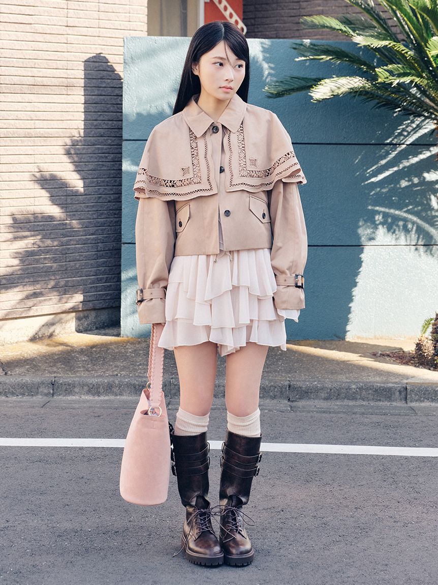 LILY BROWN「ドレープフリルセットアップ」|ワンピース|