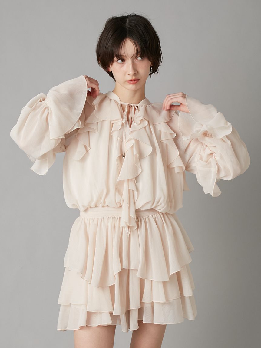 LILY BROWN「ドレープフリルセットアップ」|ワンピース|