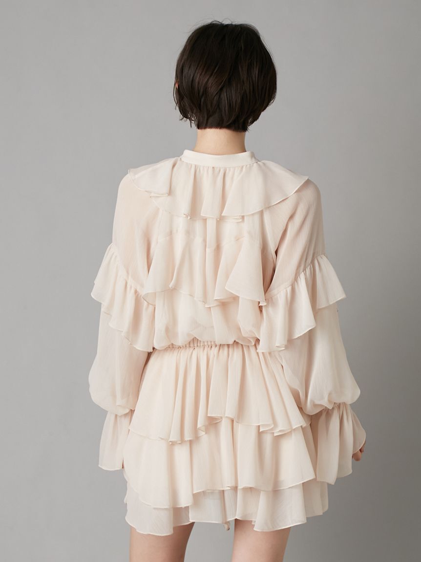 LILY BROWN「ドレープフリルセットアップ」|ワンピース|
