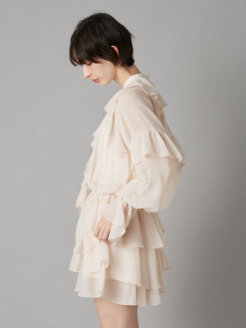 LILY BROWN「ドレープフリルセットアップ」|ワンピース|