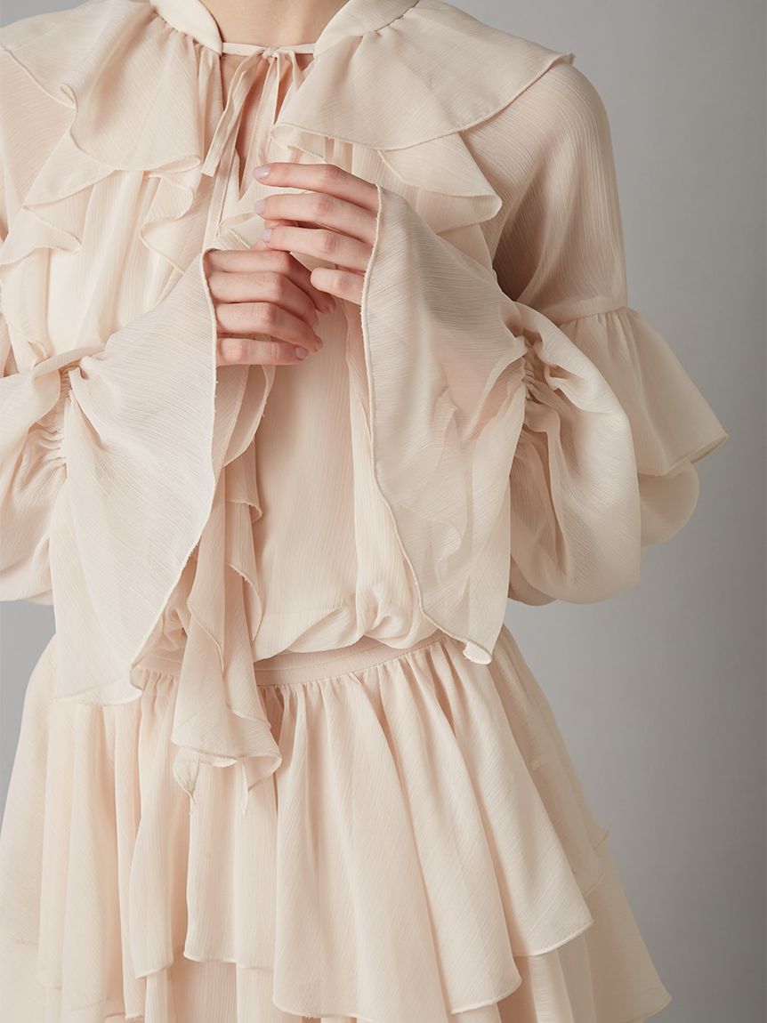 LILY BROWN「ドレープフリルセットアップ」|ワンピース|