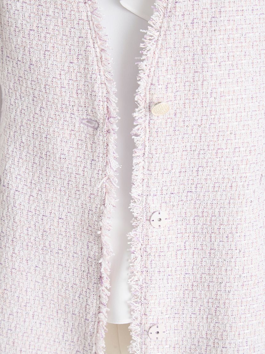 CELFORD「フレアペプラムツイードジレ」|ダウンベスト・ベスト|