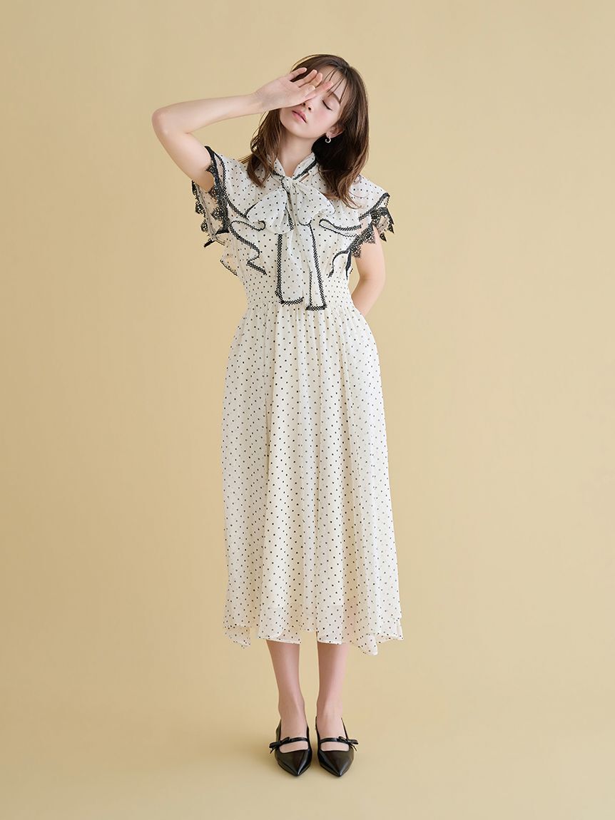 CELFORD「【洗える】ハートドットプリントワンピース」|ワンピース|IVR