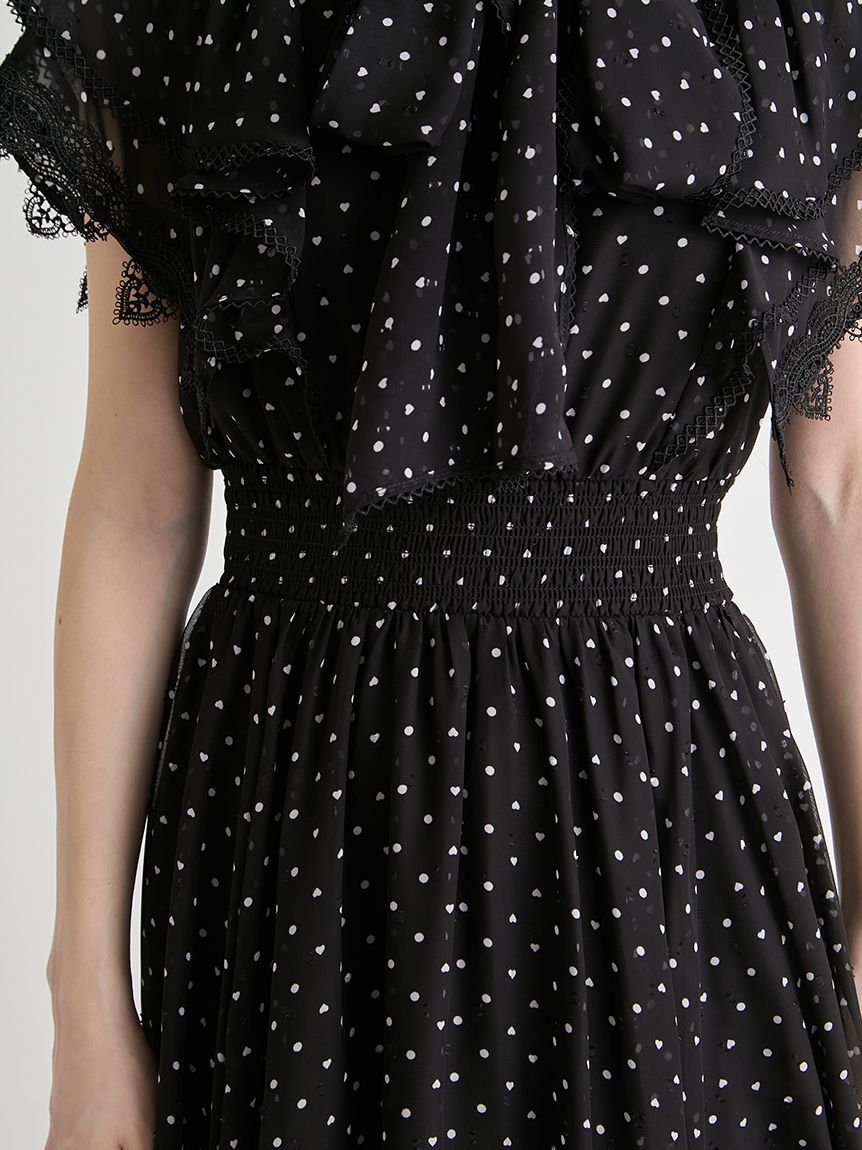 CELFORD「【洗える】ハートドットプリントワンピース」|ワンピース|