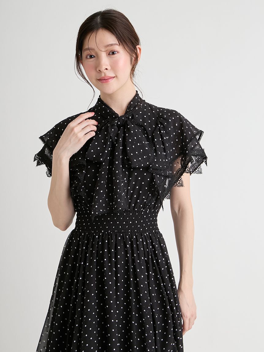 CELFORD「【洗える】ハートドットプリントワンピース」|ワンピース|