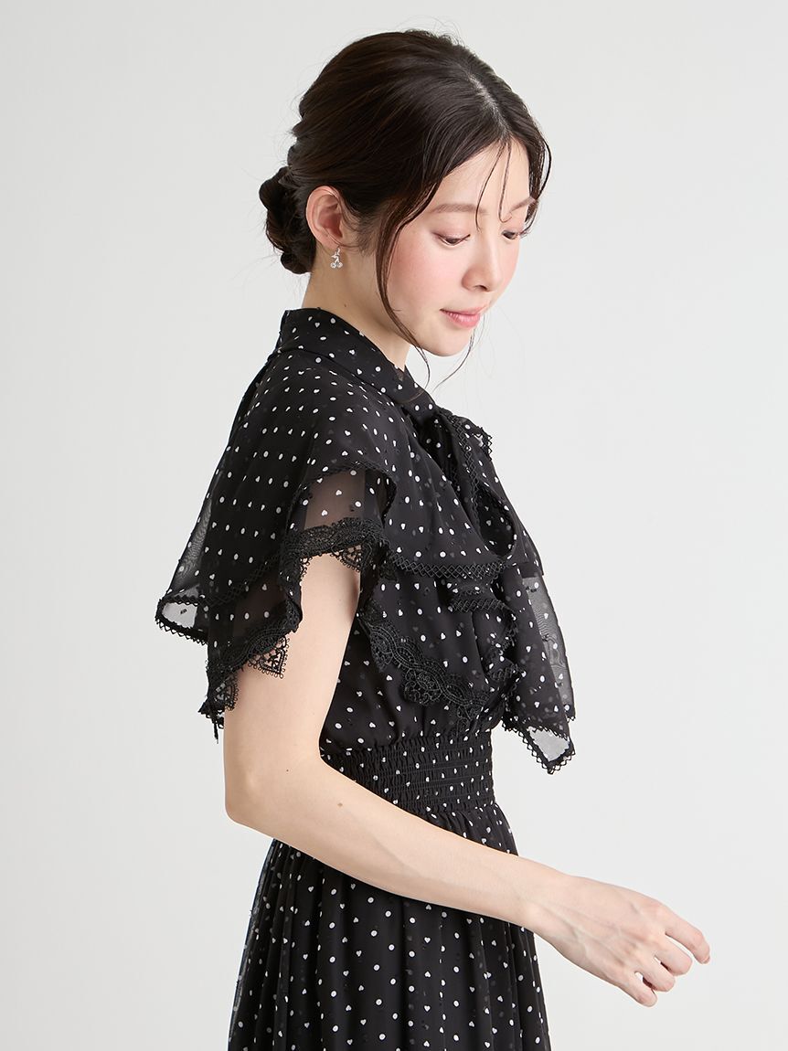 CELFORD「【洗える】ハートドットプリントワンピース」|ワンピース|