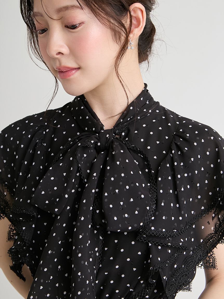 CELFORD「【洗える】ハートドットプリントワンピース」|ワンピース|