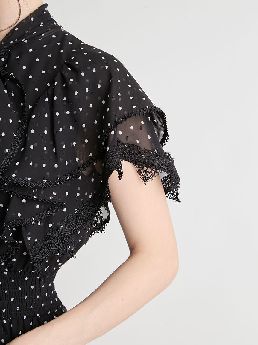 CELFORD「【洗える】ハートドットプリントワンピース」|ワンピース|