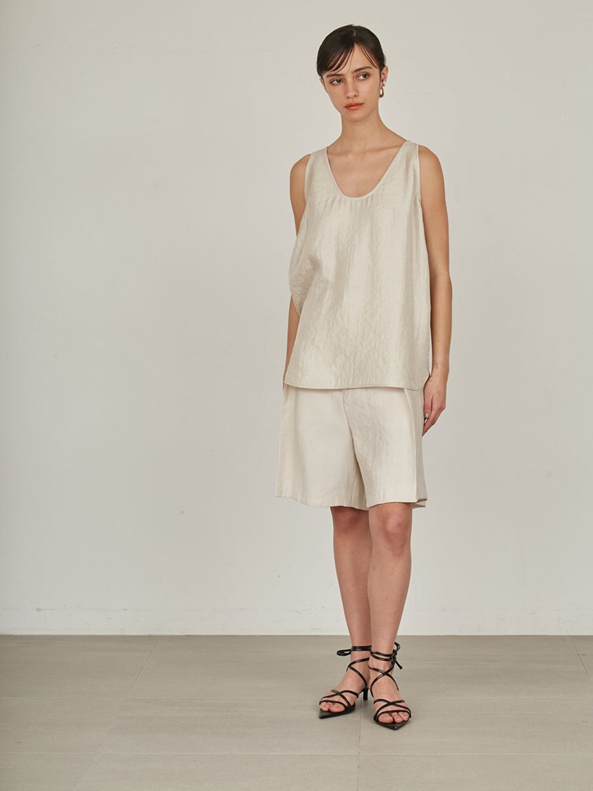 styling/「【セットアップ対応】バックサテンショートパンツ」|チノ|