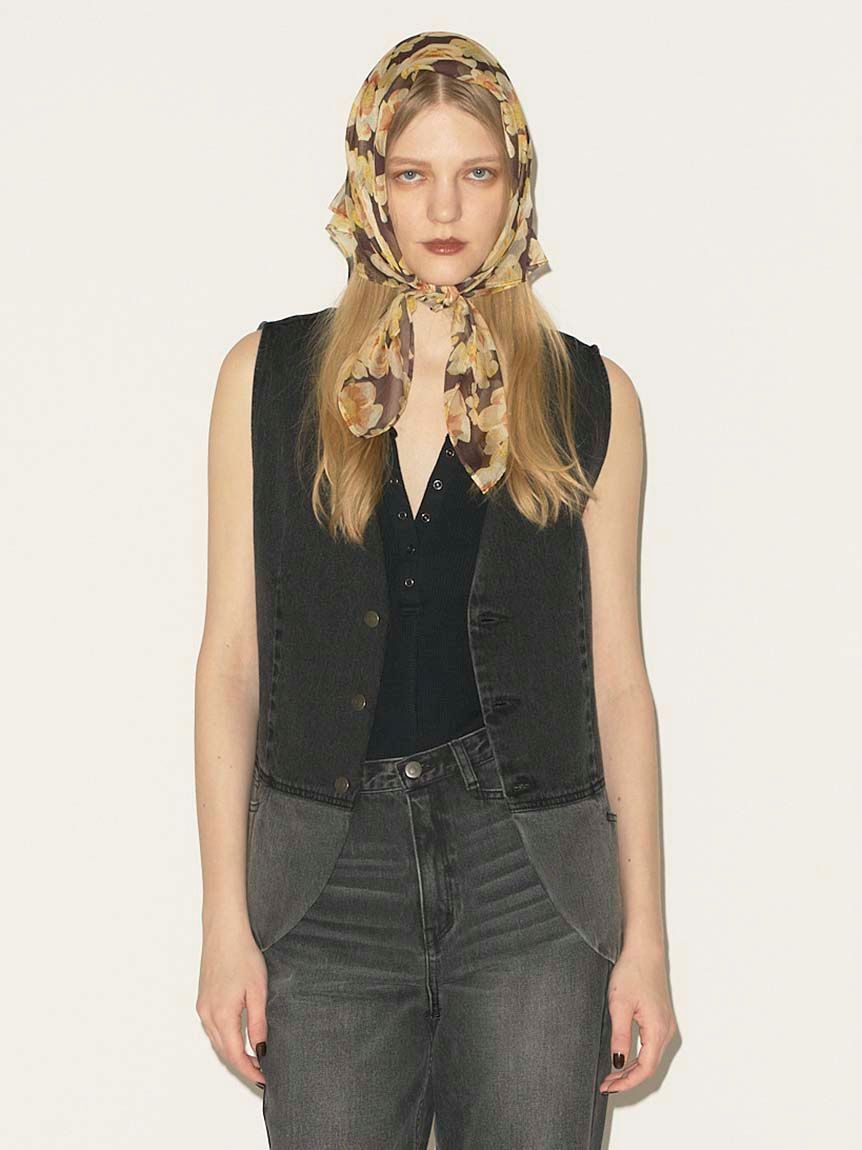 styling/「【セットアップ対応】パッチワークデニムベスト」|ダウンベスト・ベスト|