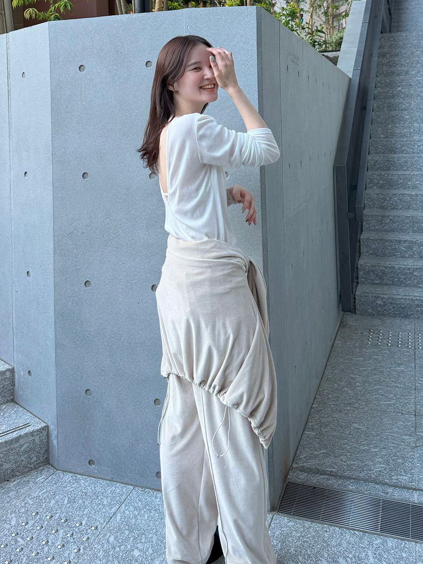 styling/「【セットアップ対応】ジップアップベロアブルゾン」|ブルゾン・スタジャン|