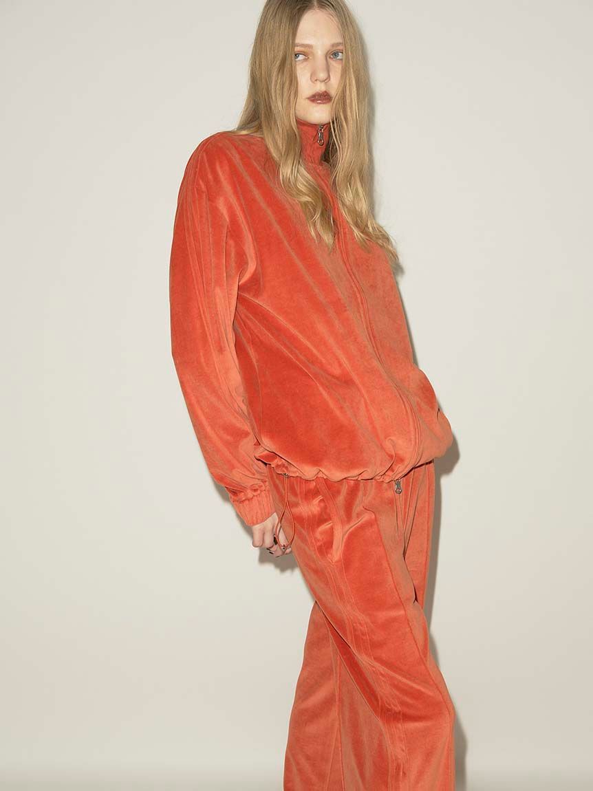 styling/「【セットアップ対応】ジップアップベロアブルゾン」|ブルゾン・スタジャン|