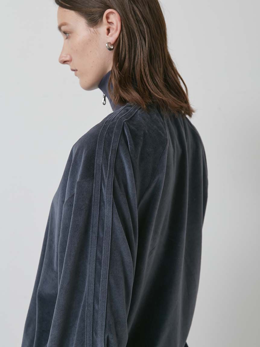 styling/「【セットアップ対応】ジップアップベロアブルゾン」|ブルゾン・スタジャン|