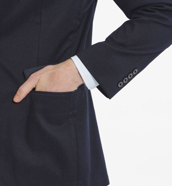 MACKINTOSH PHILOSOPHY「【24年秋冬モデル】トロッター ジャケット#000（ナンバーゼロ）バーズアイストレッチ　リサイクル」|テーラードジャケット|