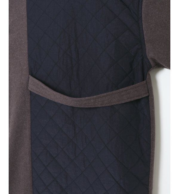 ikka「【notch.】アシメキルティング配色コート」|ノーカラーコート|