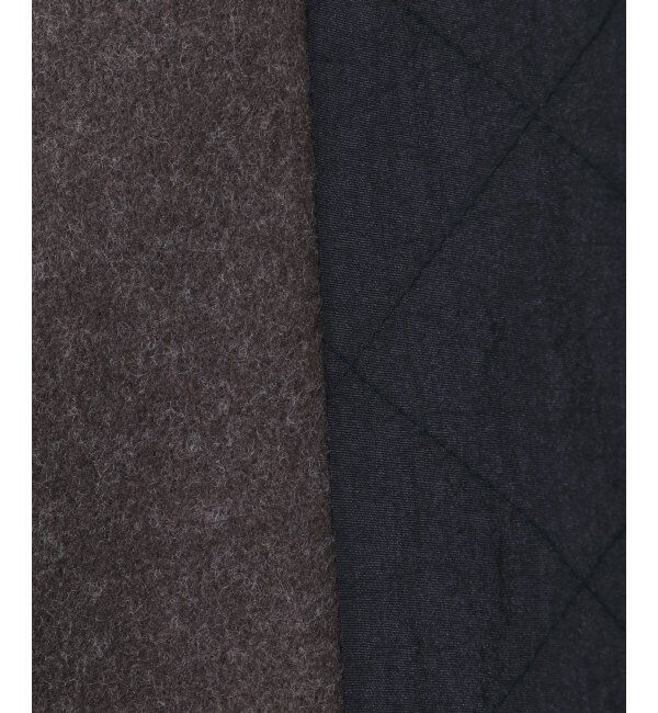 ikka「【notch.】アシメキルティング配色コート」|ノーカラーコート|