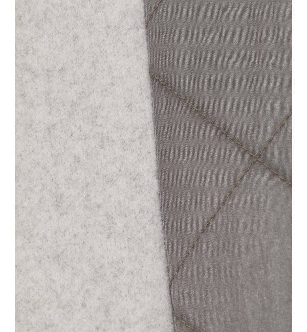 ikka「【notch.】アシメキルティング配色コート」|ノーカラーコート|