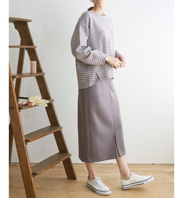 ikka「リップル袖切り替え長袖プルオーバー」|その他|