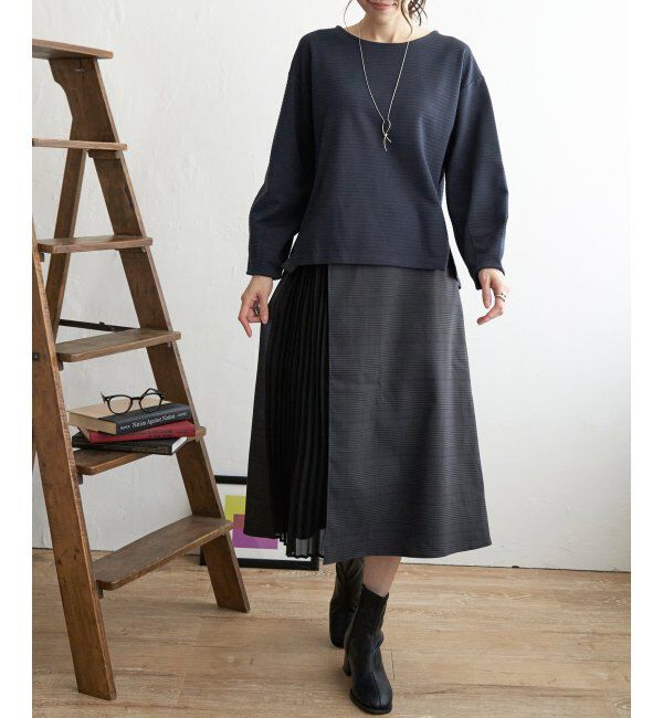 ikka「リップル袖切り替え長袖プルオーバー」|その他|