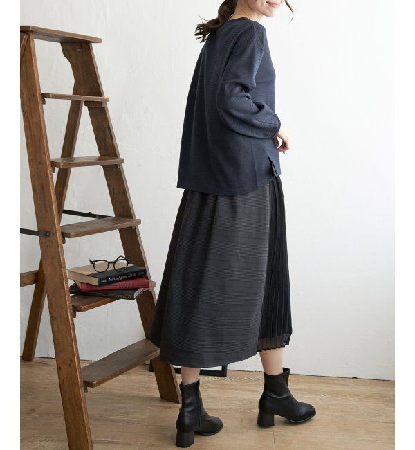 ikka「リップル袖切り替え長袖プルオーバー」|その他|