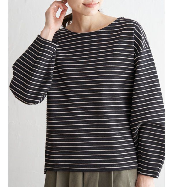 ikka「リップル袖切り替え長袖プルオーバー」|その他|