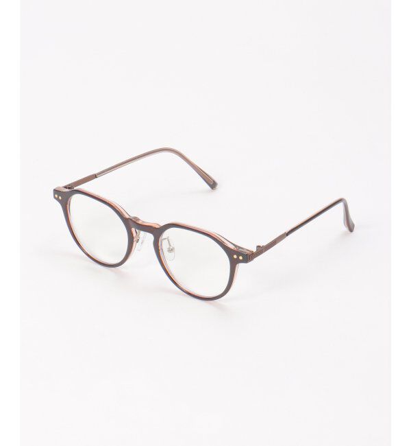 ikka「伊達クラウン型ブルーライトカットメガネ」|サングラス|ブラウン