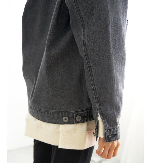 Lbc with Life「ＬＢＣデニムノーカラージャケット」|ブルゾン・スタジャン|