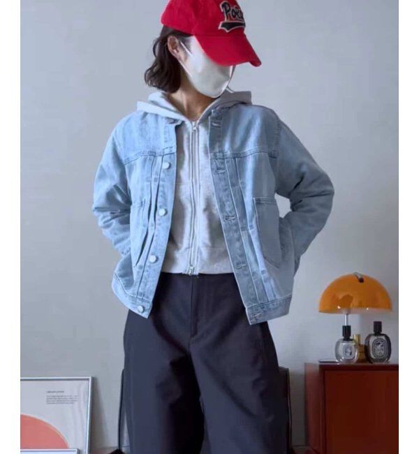 Lbc with Life「ＬＢＣデニムノーカラージャケット」|ブルゾン・スタジャン|