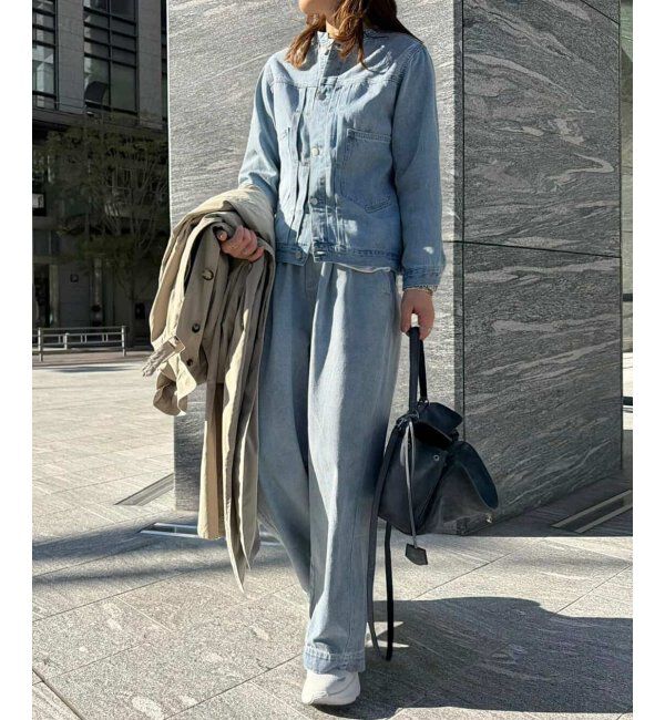 Lbc with Life「ＬＢＣデニムノーカラージャケット」|ブルゾン・スタジャン|