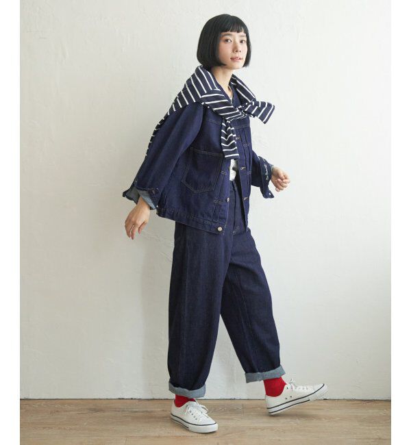 Lbc with Life「ＬＢＣデニムノーカラージャケット」|ブルゾン・スタジャン|