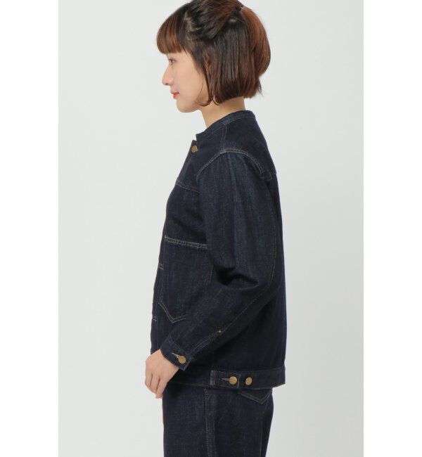 Lbc with Life「ＬＢＣデニムノーカラージャケット」|ブルゾン・スタジャン|