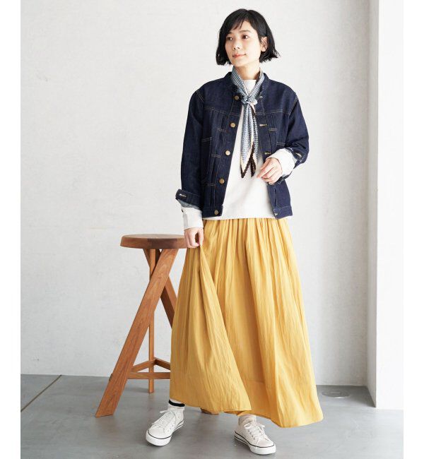 Lbc with Life「ＬＢＣデニムノーカラージャケット」|ブルゾン・スタジャン|