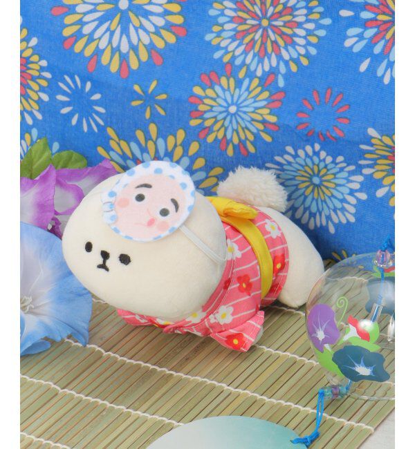 Lbc with Life「PLUFFY かぶりもの 浴衣」|クッション・クッションカバー|ピンク