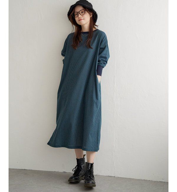 Lbc with Life「リブ使いワンピース」|ワンピース|ネイビーブルー