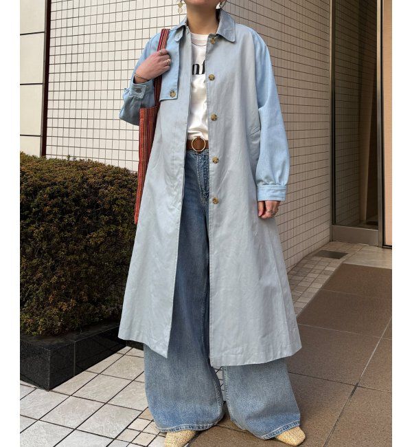 Lbc with Life「デニム切り替えステンカラーコート」|その他|