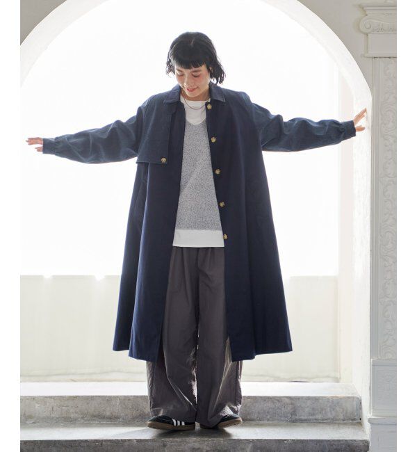 Lbc with Life「デニム切り替えステンカラーコート」|その他|