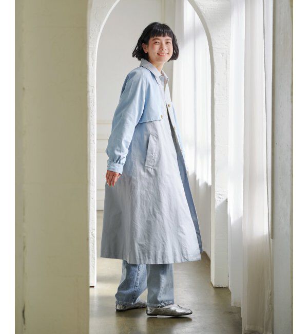 Lbc with Life「デニム切り替えステンカラーコート」|その他|
