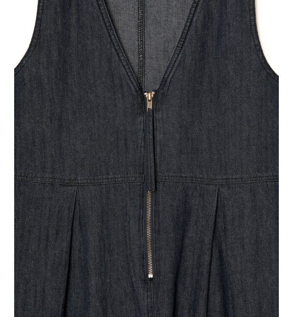 Lbc with Life「デニムジップフカＶネックワンピ」|ワンピース|