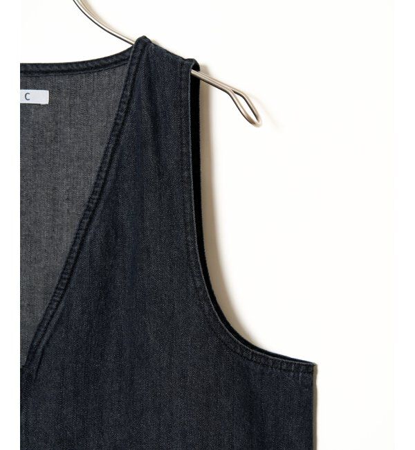 Lbc with Life「デニムジップフカＶネックワンピ」|ワンピース|