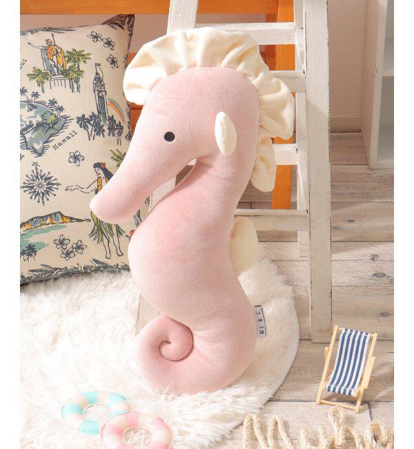 Lbc with Life「タツノオトシゴクッション M」|クッション・クッションカバー|ピンク