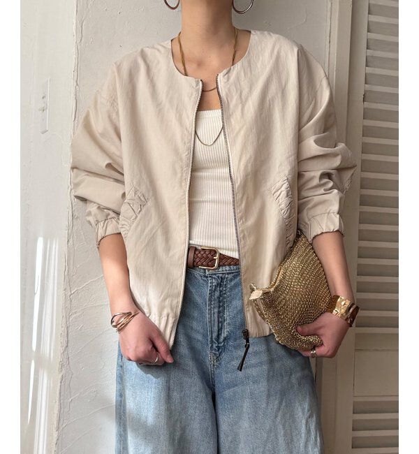 Lbc with Life「ナイロンシャーリングブルゾン」|ブルゾン・スタジャン|