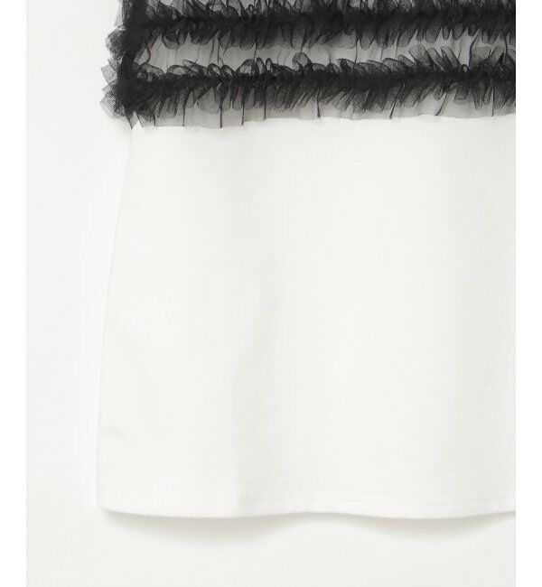 VENCE share style「天竺チュールフリルビスチェ見えTシャツ」|Tシャツ・カットソー|