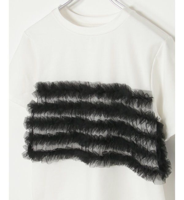 VENCE share style「天竺チュールフリルビスチェ見えTシャツ」|Tシャツ・カットソー|