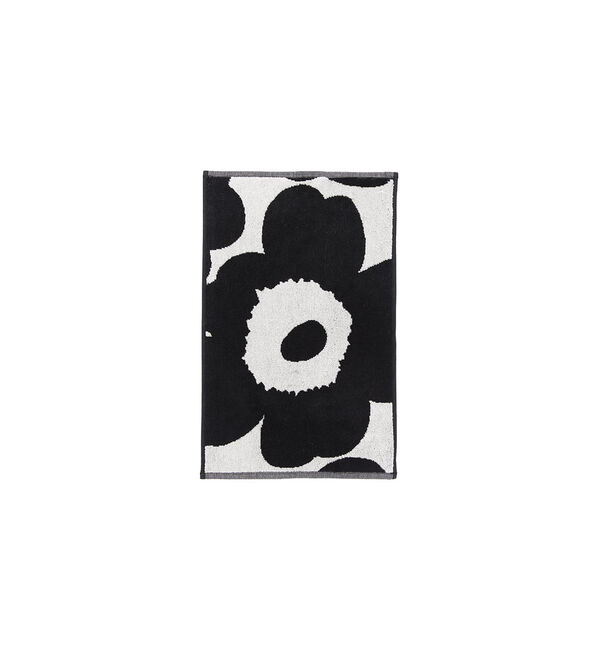 Marimekko「Unikko ゲストタオル」|タオル|ブラック&times;ベージュ