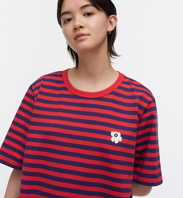 Marimekko「Tasaraita Unisex Unikko Tシャツ」|シャツ・ブラウス|