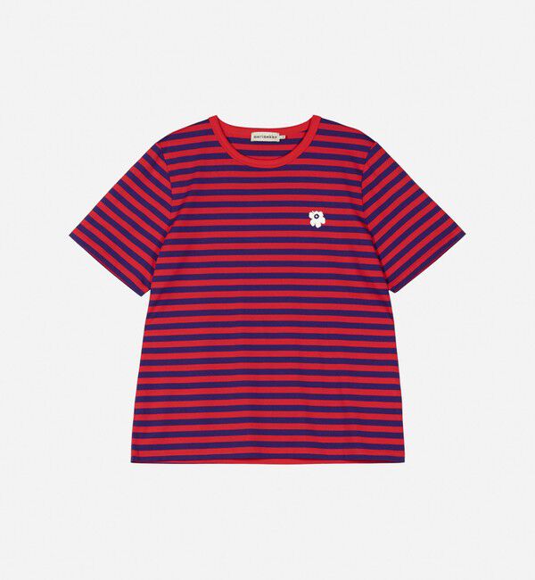 Marimekko「Tasaraita Unisex Unikko Tシャツ」|シャツ・ブラウス|