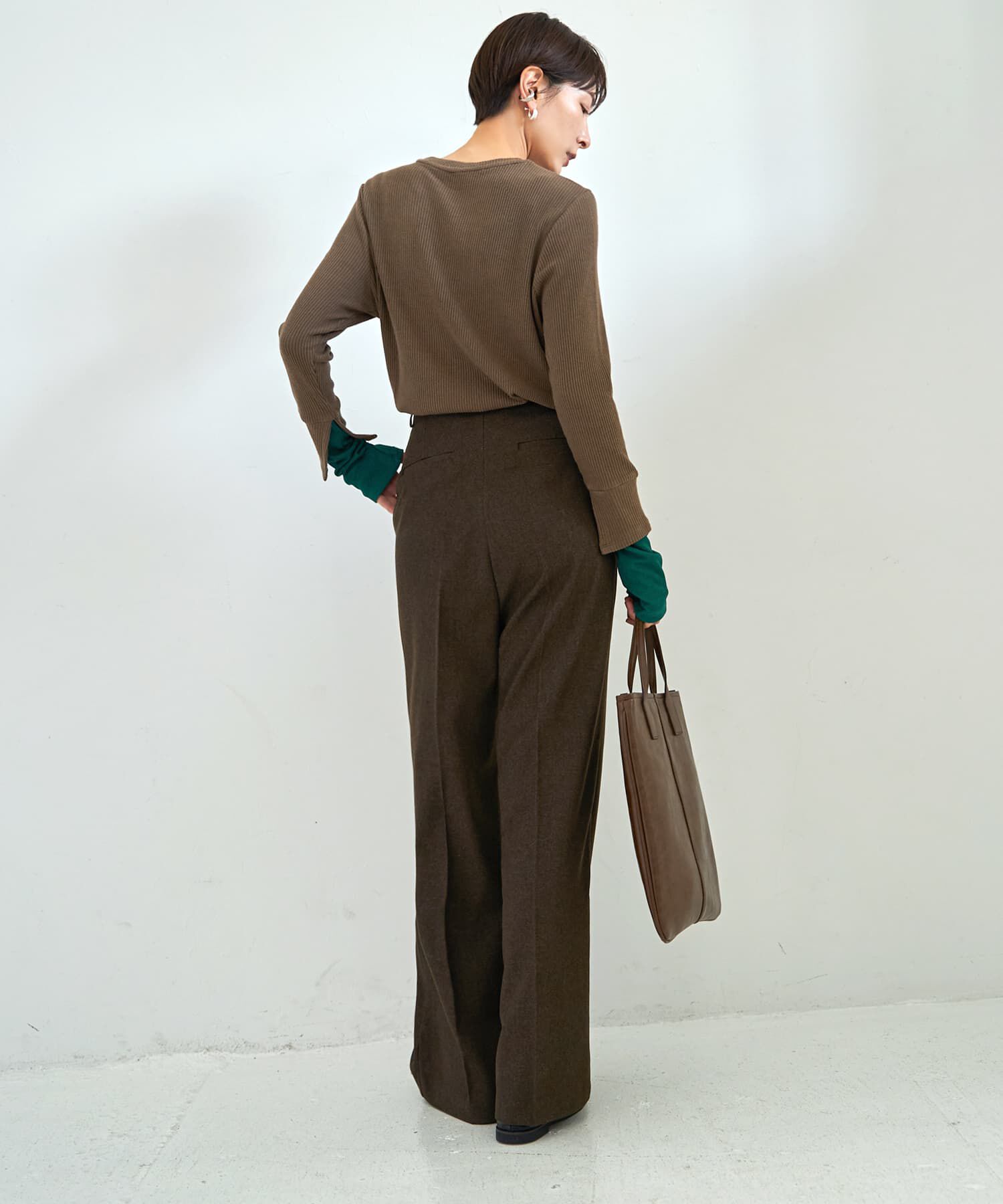 STYLE DELI「上部留めタックワイドパンツ」|その他|
