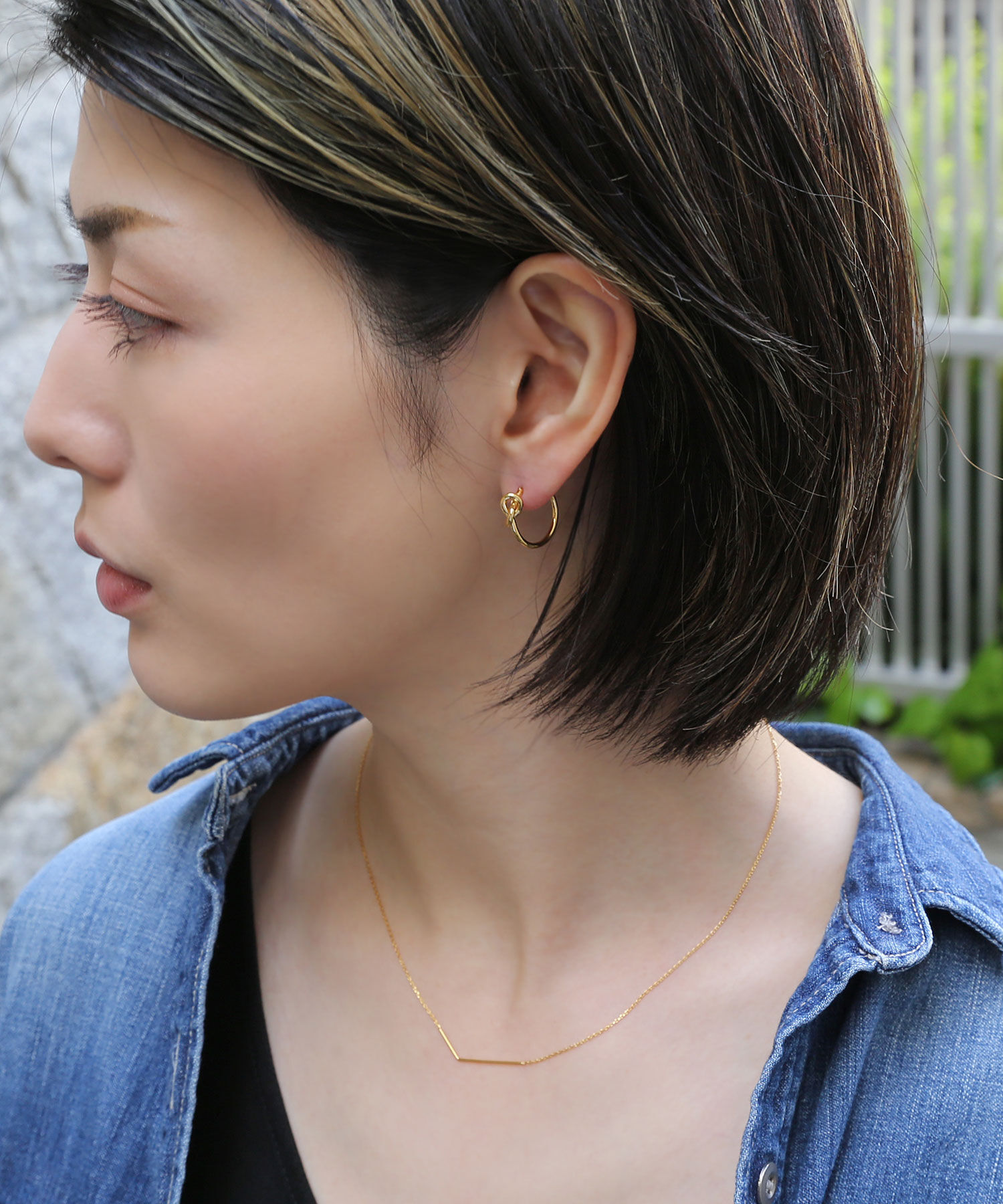 colleca la「[silver925]ノットフープピアス〈金属アレルギー対応〉」|ピアス|