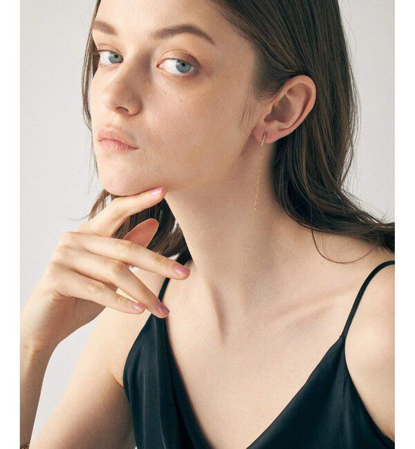 ete「ビジュー チェーン ピアス」|ピアス|